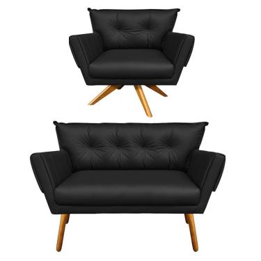 Imagem de Kit 01 Namoradeira e 01 Poltrona Giratória Anitta Corino