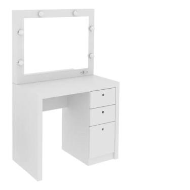 Imagem de Penteadeira com Espelho e 3 Gavetas Tecnomobili Pe2010 Branco - TECNO 