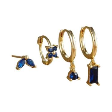 Imagem de Conjunto De Brincos Pendentes De Zircônia Para Mulheres, Joias De Aço 