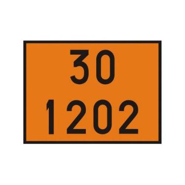 Imagem de Placa Simbologia de Risco Para Transportes de Carga Perigosa 30x40 Pla