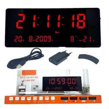 Imagem de Relogio De Parede Led Grande Empresa Academia Igreja Recepção - Lelong