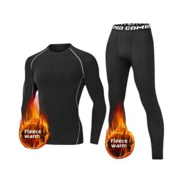 Imagem de Conjunto Térmico Masculino De Inverno Com Pelúcia Para Camada Base, Se