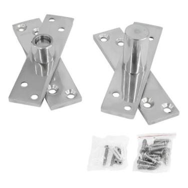 Imagem de Dobradiça Pivotante Inox 304 Pino Para Portas 150kg Aço Inox - Congrat
