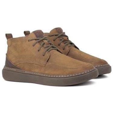 Imagem de Bota Masculina Democrata Denim Clash Couro Com Cadarço Confortável 240302-Masculino