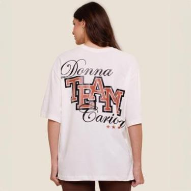 Imagem de Blusão Oversized Feminino Branco Com Estampa Emborrachada Donna Carioca-Feminino