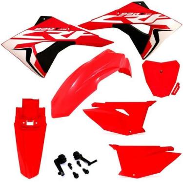 Imagem de Kit Plástico Carenagem Biker Next Crf 230 Com Number Plate e Adesivos,