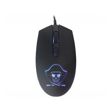 Imagem de Mouse Gamer USB K-Mex Pirata Led 3 Dpi 1200 M3400 Preto - KMEX