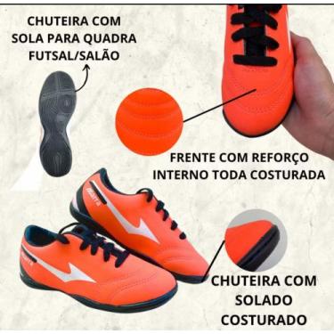 Imagem de Chuteira infantil marra do 24 ao 33, Laranja futsal, 28