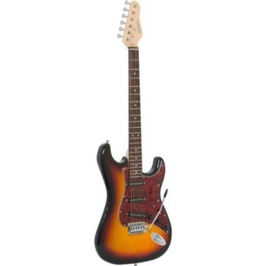 Imagem de Guitarra Elétrica G100 com Captadores Single Coils Sonic X Escudo Tortoise Sunburst Giannini