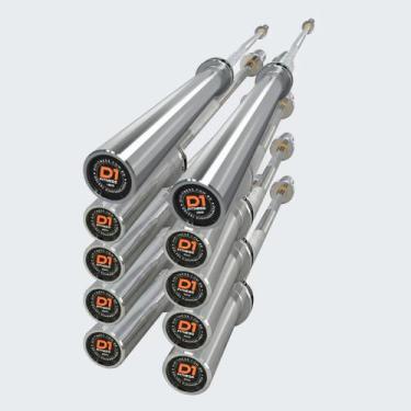 Imagem de Kit 10 Barras Olímpicas de 1,2m e 2,01m - Cromadas - ECHOCROSS, D1Fitn