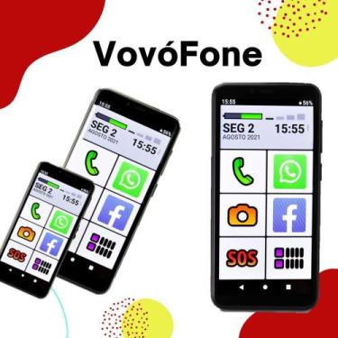Imagem de Smartphone Idoso 4G 32GB: Fácil Uso, Botão SOS, Ícones e Letras Grande