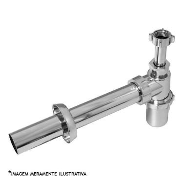 Imagem de Sifao para Lavatório Astra Pvc Cromado 1X40Mm Ref. Sc6
