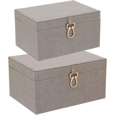 Imagem de Home&Co Vênus Caixa Organizadora Sintético Bege 2Pç