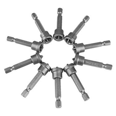 Imagem de Conjunto de pontas de chave de fenda magnética, 10 peças de 50 mm, haste hexagonal PH2, conjunto de chaves de fenda magnéticas para localização de placa de gesso