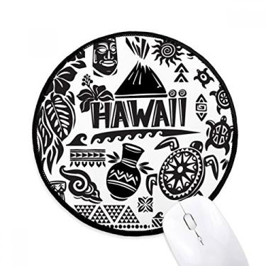 Imagem de Ilhas havaianas celebram a América EUA mousepad desktop escritório tapete redondo para computador
