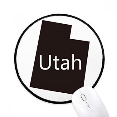 Imagem de Utah Mapa dos Estados Unidos da América Mouse Pad Desktop Office Tapete redondo para computador
