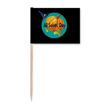 Imagem de All Saint Day Candy Happy Toothpick Flags Marcador Topper Decoração de Festa