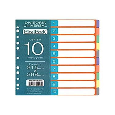 Imagem de DIVISORIA POLIPROPILENO 10DV A4 COLOR/PC/PLASTPARK