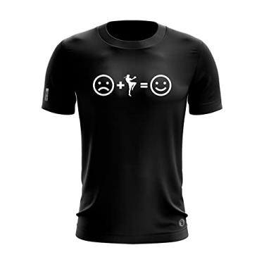 Imagem de Camiseta Motivação Muay Thai Shap Life Treino Academia Cor:Preto;Tamanho:M