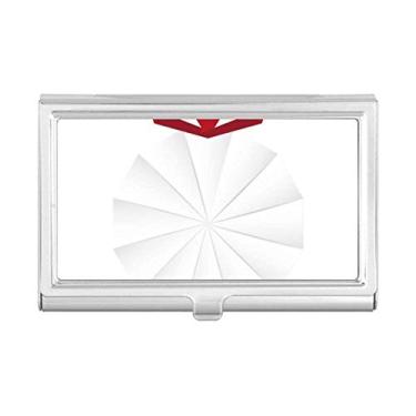 Imagem de Porta-cartões de visita com decoração abstrata branca de origami de Natal