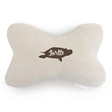 Imagem de DIYthinker Almofada para decoração de pescoço com estampa de animal em preto e branco tartaruga