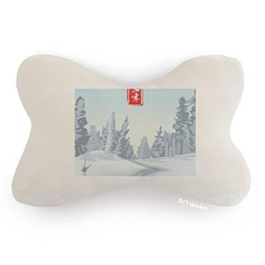 Imagem de DIYthinker Almofada circular Great Cold Twenty Four Solar Term para decoração de pescoço para carro