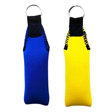 Imagem de Inzopo Chaveiro flutuante de neoprene leve, portátil, 2 peças, porta-chaves para acessórios de esportes aquáticos