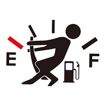 Imagem de Bothyi Adesivos de Carro Engraçados, Adesivos de Tampa de Tanque de Combustível de Carro, Decalque de Consumo de Gás, Adesivo de Medidor de Combustível para, Preto