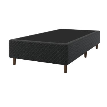 Imagem de Base Cama Box para Colchão Solteiro 88x188cm Malala Preto Umaflex