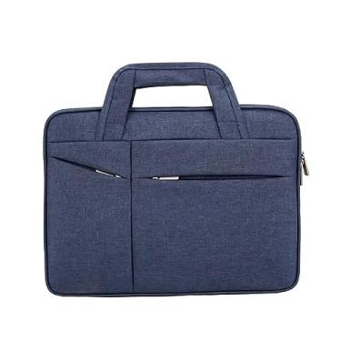 Imagem de Pasta Para Notebook Executiva Briefcase Fina Macbook 15.6 Case Proteção Premium Com Alça (Azul)