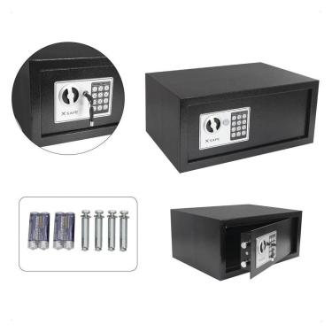 Imagem de Cofre Eletrônico Digital Preto Grande Notebook Cm Prateleira