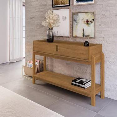 Imagem de Aparador para Sala de Estar 2 Gavetas Lizz Cedro