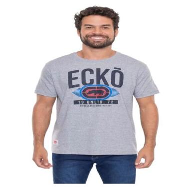 Imagem de Camiseta Ecko Jers Vintage Masculina Cinza Mescla