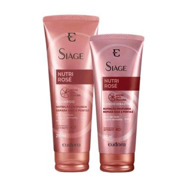 Imagem de Kit Shampoo E Condicionador Nutri Rosé Elixir De Rosas Siàge - Eudora