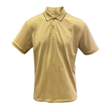 Imagem de Camiseta Polo Individual Básica Regular Bege Escuro-Masculino