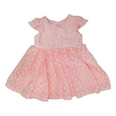 Imagem de Vestido Festa Bebe Menina 3 A 6 Meses Vestido Coral Salmão-Feminino