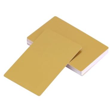 Imagem de Cartão de Visita de Metal, Cartões de Visita de Liga de Alumínio Elegantes Em Várias Cores Disponíveis, Adequados como Presentes para o Primeiro Encontro (Amarelo)