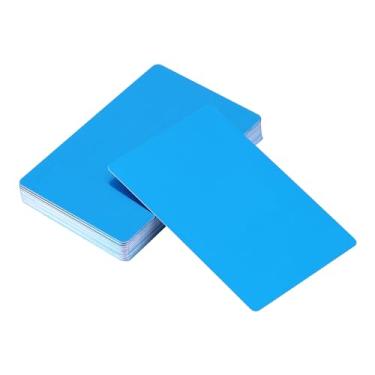 Imagem de Cartão de Visita de Metal, Cartões de Visita de Liga de Alumínio Elegantes Em Várias Cores Disponíveis, Adequados como Presentes para o Primeiro Encontro (Azul)