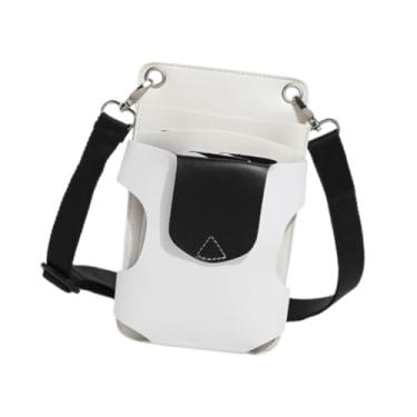 Imagem de shamjina Bolsa para ferramentas de salão, bolsa para tesoura, bolsa de cintura para barbeiro, cinto de salão com bolsos, pochete para cabeleireiro, Branco Preto