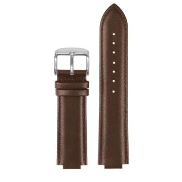 Imagem de Pulseira masculina de couro bovino convexo modificado para Casio EDIFICE Series EFS-S570YD ECB-10YD Pulseira de relógio masculina de 12 mm e 14 mm (marrom-prata A)