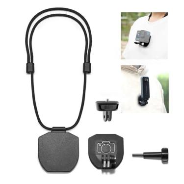 Imagem de Suporte magnético no peito de liberação rápida para GoPro Hero13/12/|DJI OSMO Action 5/4/3 | Clipe seguro e adaptador de parafuso de 1/10.2 cm | Colar POV mãos livres antivibração, acessórios para
