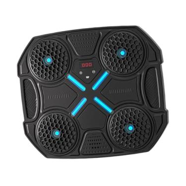 Imagem de Colaxi Máquina de boxe musical infantil Equipamento de treinamento de boxe Música de treinamento de boxe Alvo de parede de boxe para caratê, Preto Sem Luvas