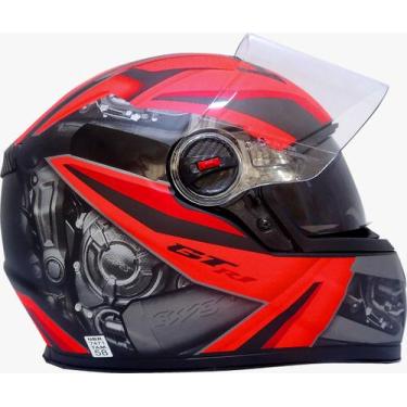 Imagem de Capacete moto fechado fw3 gtx r1 com oculos fumê interno 58