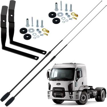 Imagem de 2 Antena Px Bobinada Black Argentina 1,50m Suporte Frontal Dianteiro F
