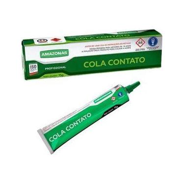 Imagem de Cola Contato 75g Amazonas Sola Sapato Tenis Bolsa Couro Profissional