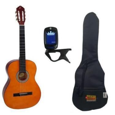 Imagem de Violão Giannini N14 Nylon Natural Bag Afinador Kit