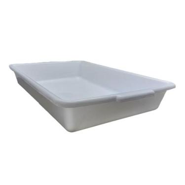 Imagem de Kit 8 Bandeja Retangular 7 Litros Plástica Multiuso Alimento - Triopla