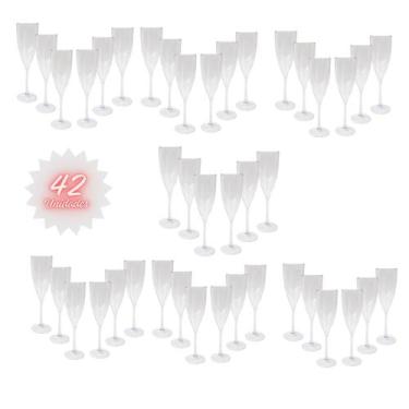 Imagem de kit Taça Champanhe Espumante Acrílico 180ml Transparente Premium - LSC