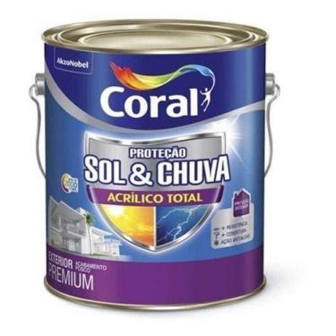 Imagem de Tinta Acrílica Coral Total Sol E Chuva Branco 3,6l Antimofo