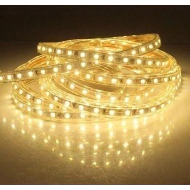 Imagem de Mangueira Fita Led Chata 5050 25m Alto Brilho Sanca Gesso Marcenaria d